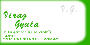 virag gyula business card